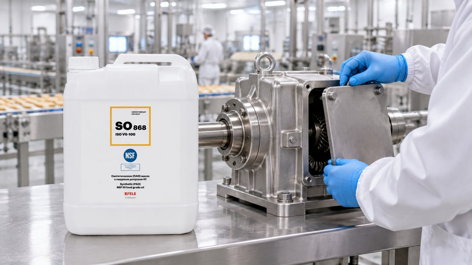 EFELE SO-868 (ПАО масло, NSF H1) для пищевой промышленности.